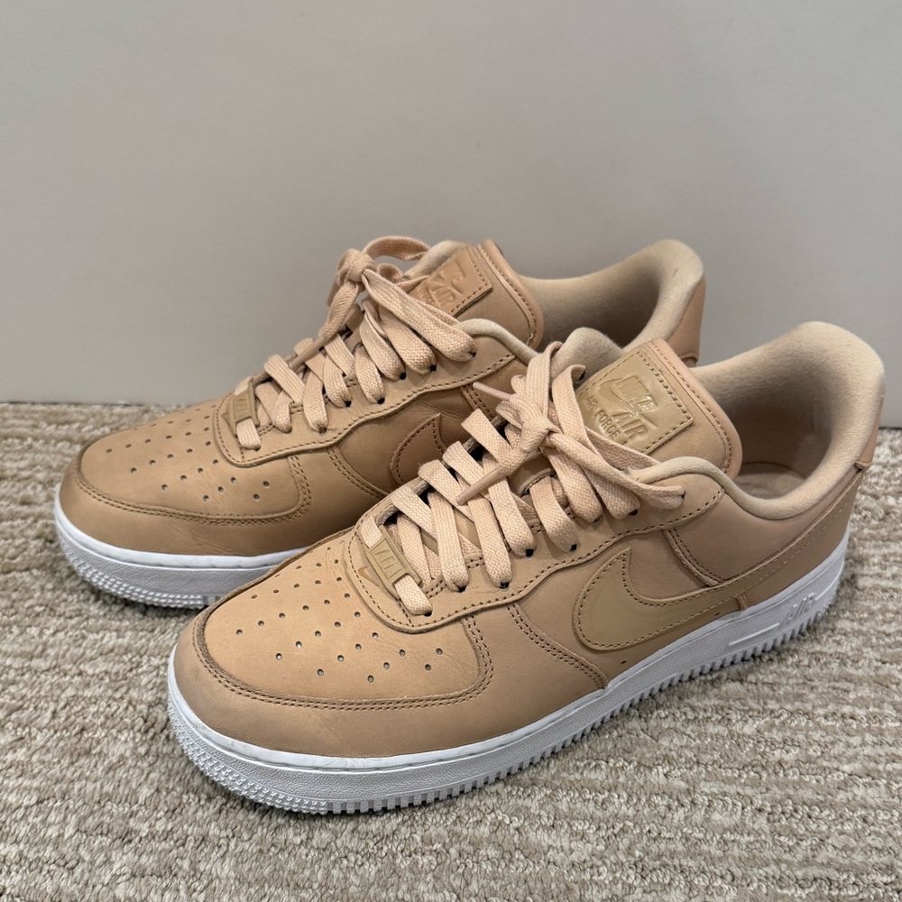 Women’s Nike Air Force one low. Tan. Size 10.